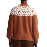 Alys Fairisle Knit Jacket Roasted Pecan