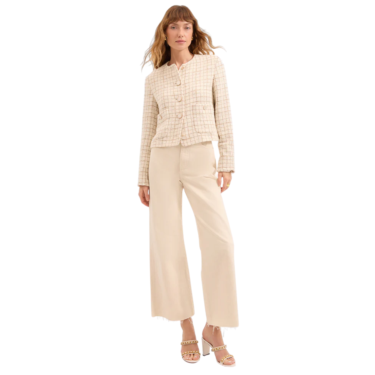 Andrea Jacket Dove Gold Lurex