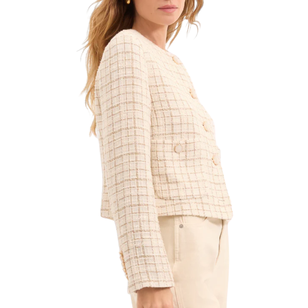 Andrea Jacket Dove Gold Lurex