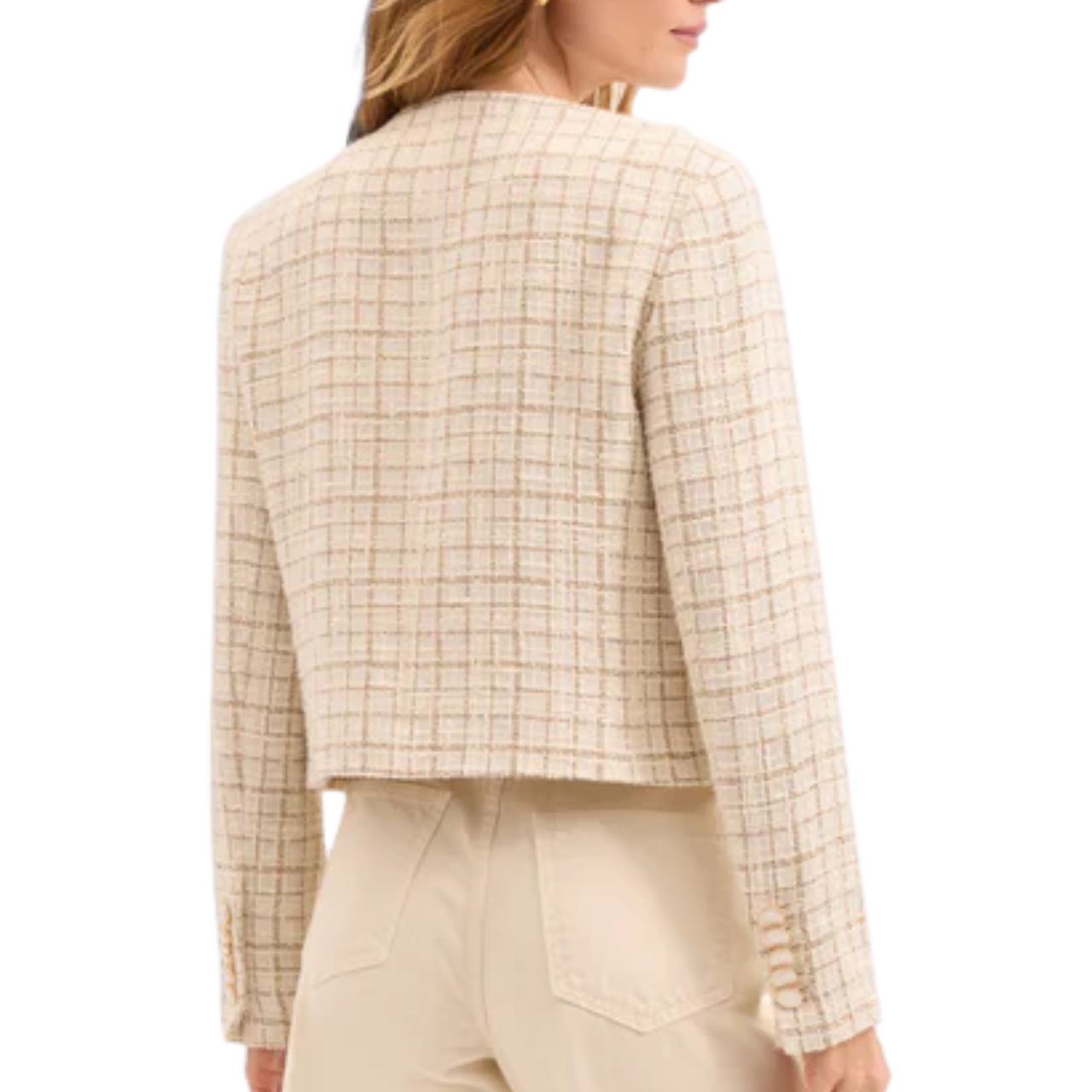 Andrea Jacket Dove Gold Lurex