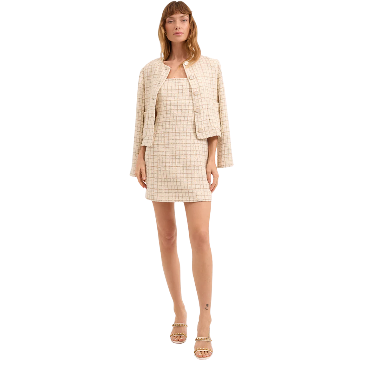 Andrea Jacket Dove Gold Lurex