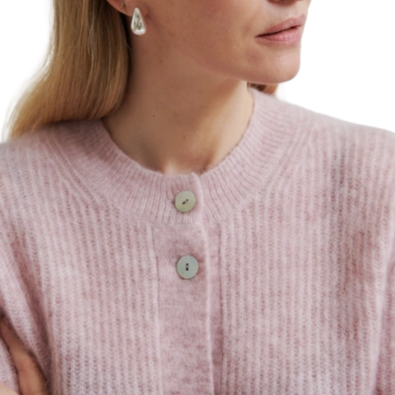 Andrea Knit  Cardigan Sepia Rose