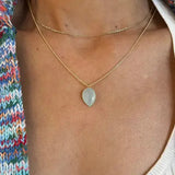 Aqua Drop Necklace Gold