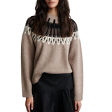 Arlo Knit O Neck Beige Melange