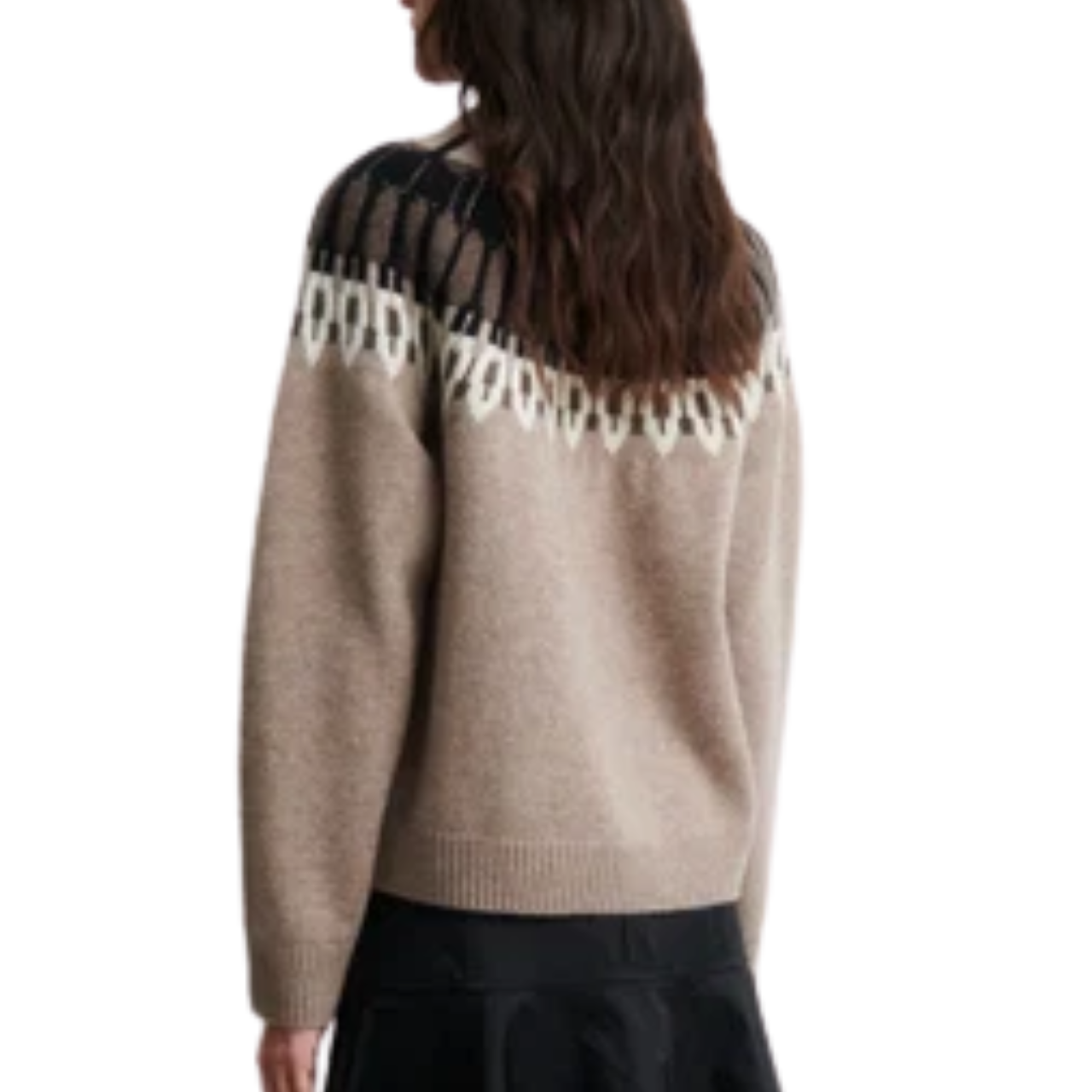 Arlo Knit O Neck Beige Melange