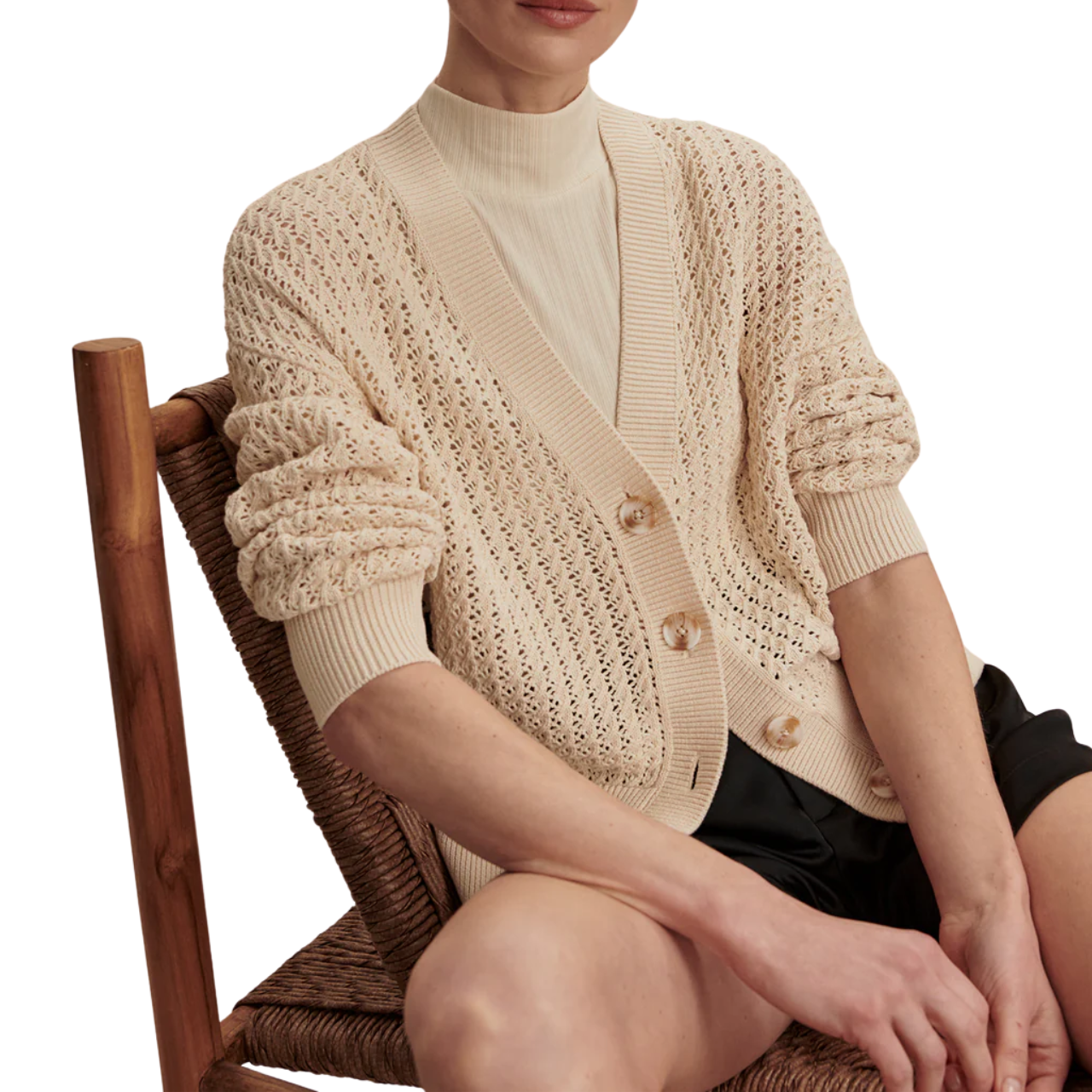 Astell Relaxed Knit Cardigan Birch