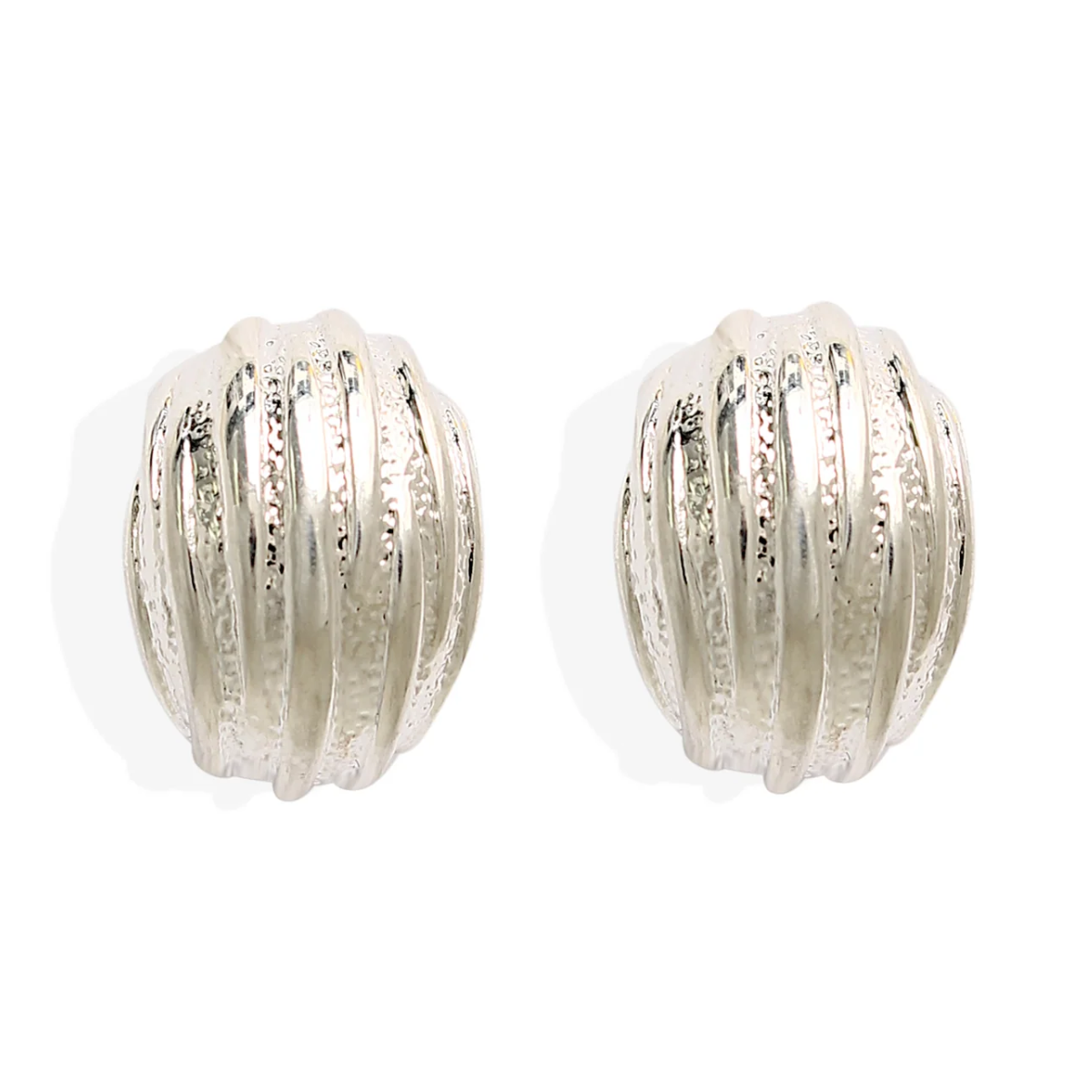 Athena Clip-On Earrings Silver