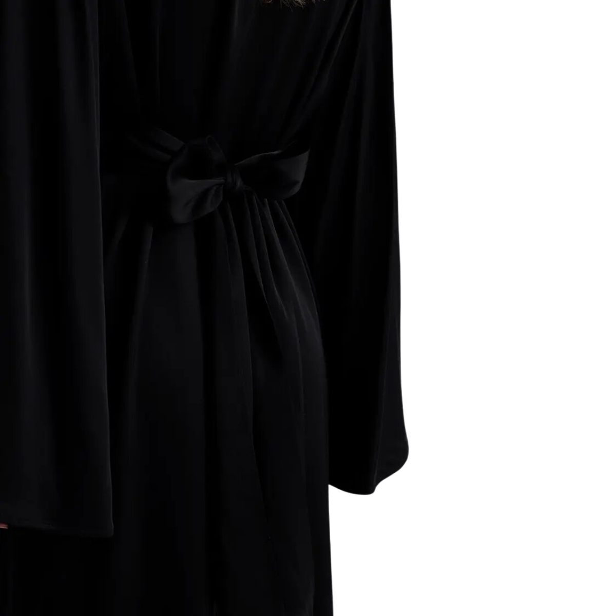 Auden V-neck Satin Midi Dress Black