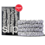 Back To Basics Skinny Scrunchies Silver