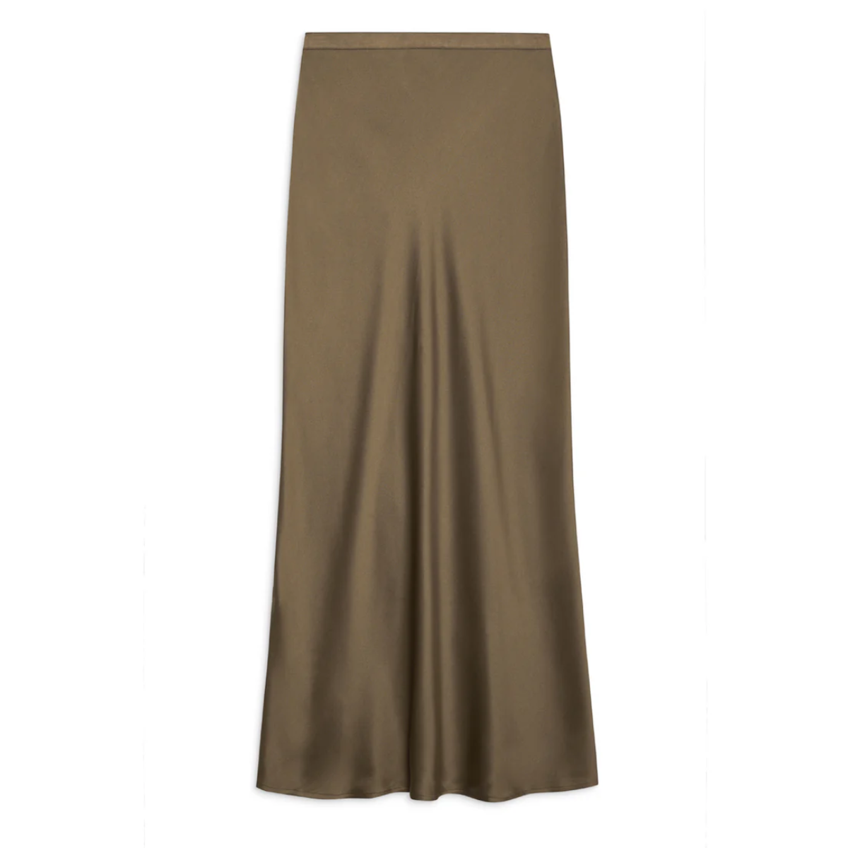 Bar Silk Skirt Sepia