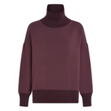 Barker High Neck Sweat Deep Mahogany