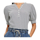 Jewel Ivory Navy Micro Stripe