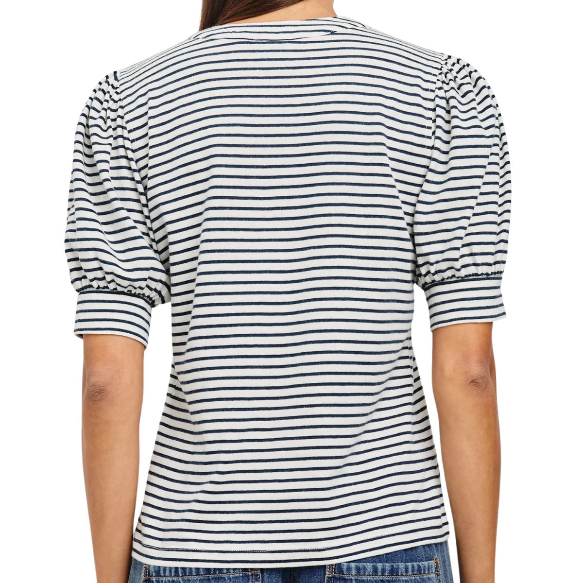 Jewel Ivory Navy Micro Stripe