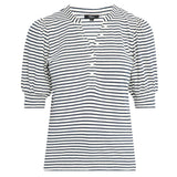 Jewel Ivory Navy Micro Stripe