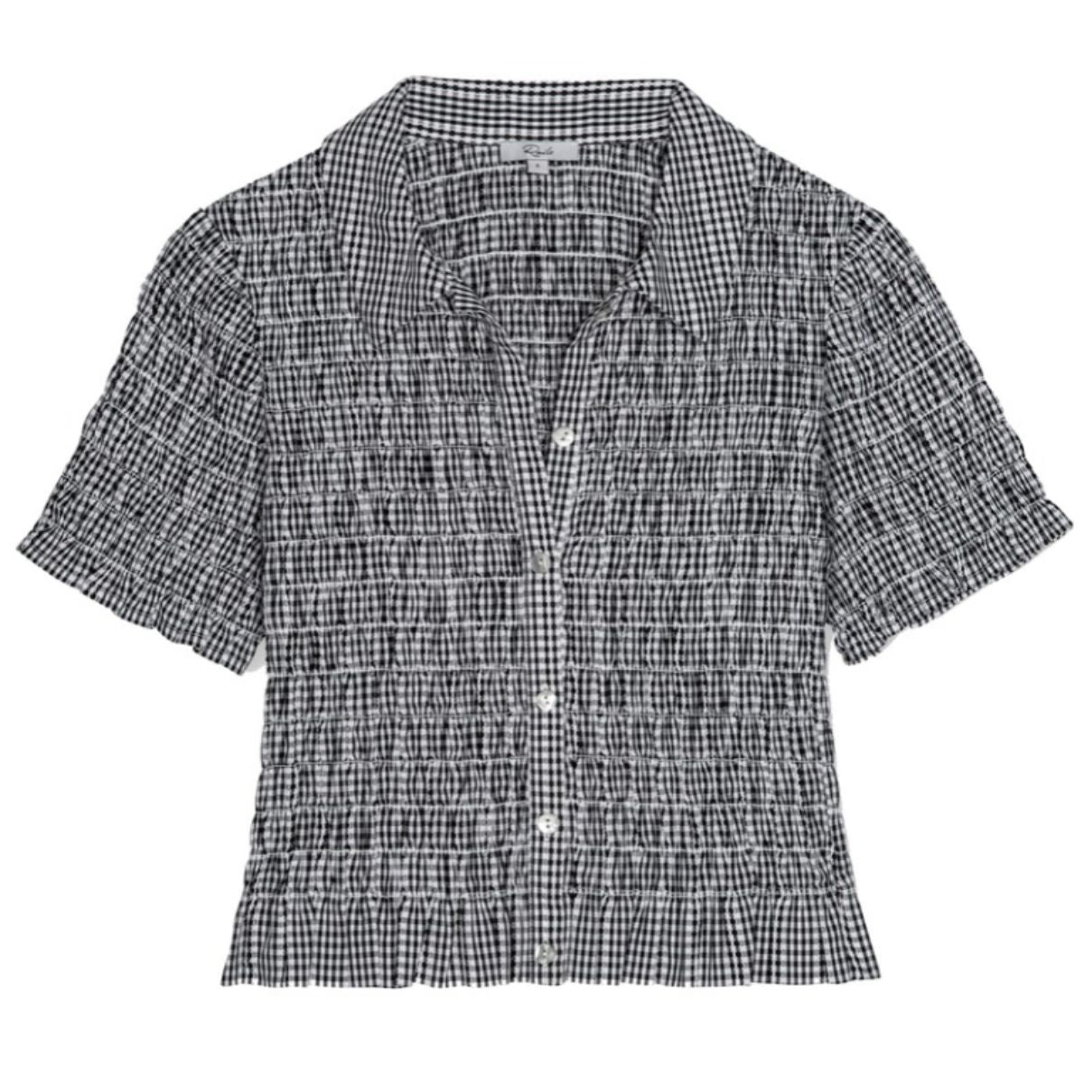 Alton Top Black Gingham