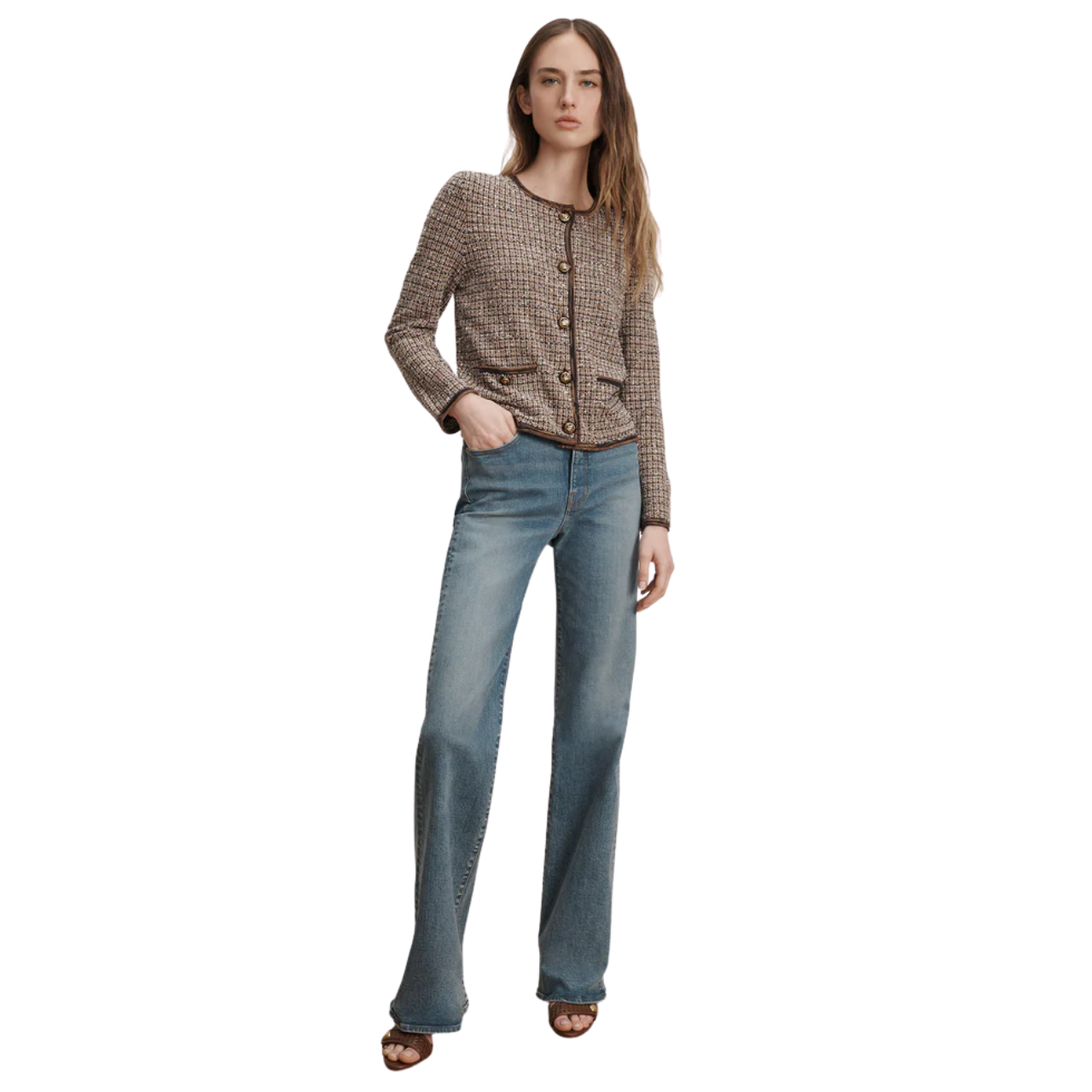 Brisa Knit Jacket Acorn