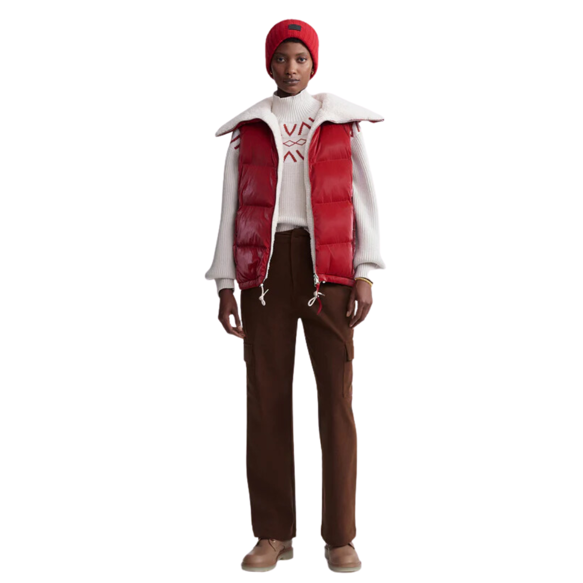 Brock Puffer Gilet Red