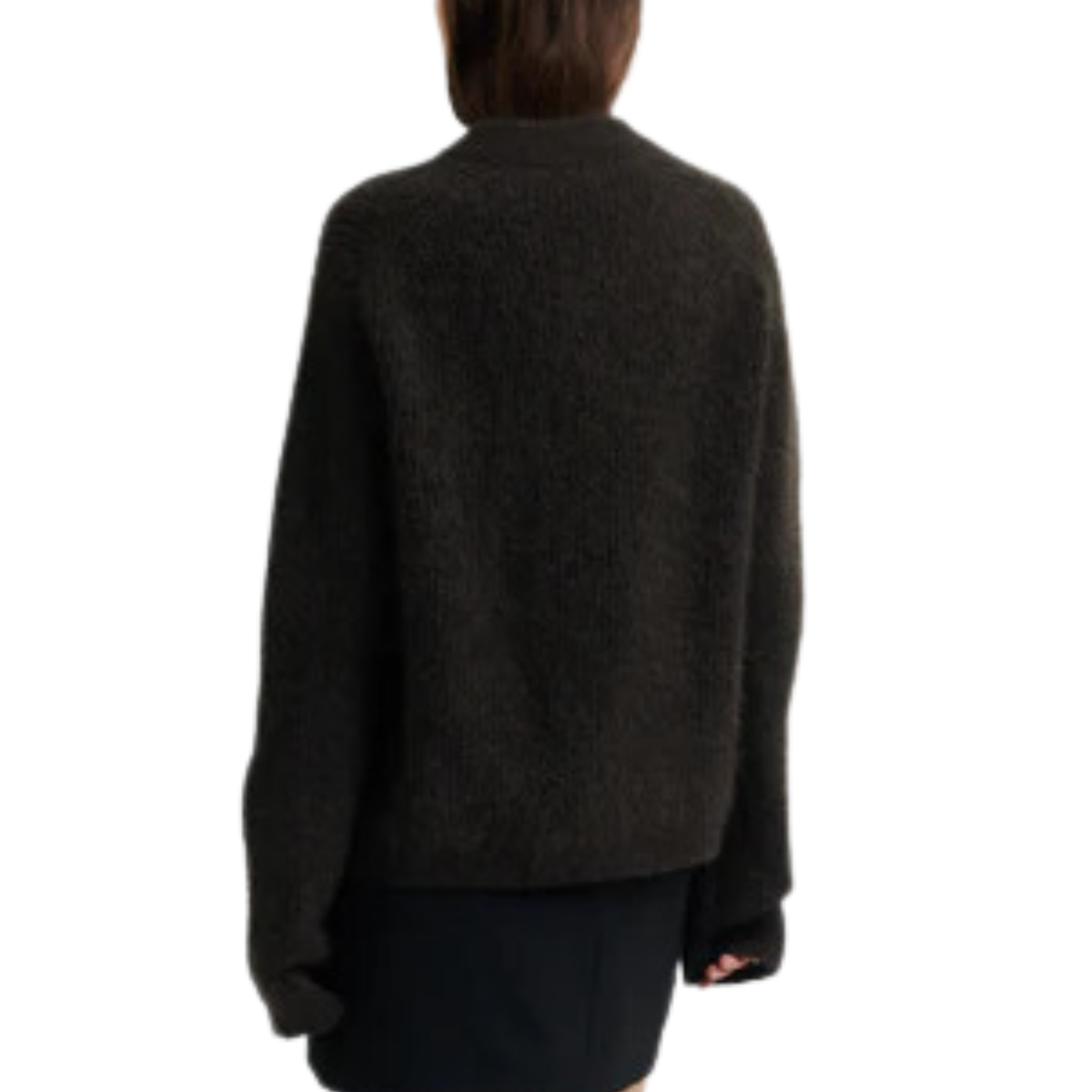 Brook Knit Rib Cardigan Mulch