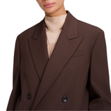 Calla Coffee Double-Breasted Jacket