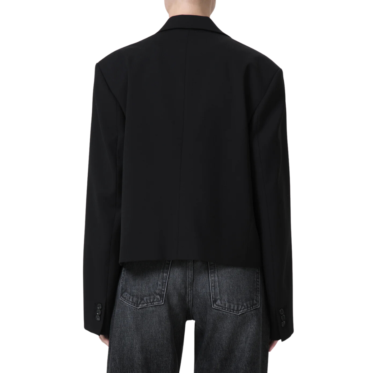 Callie Cropped Blazer Black