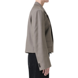 Callie Cropped Blazer Khaki