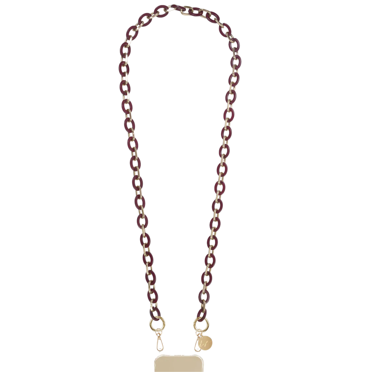 Cassy Bordeaux Long Chain 120cm