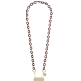 Cassy Bordeaux Long Chain 120cm