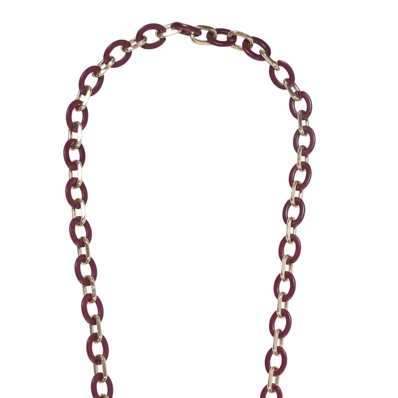 Cassy Bordeaux Long Chain 120cm
