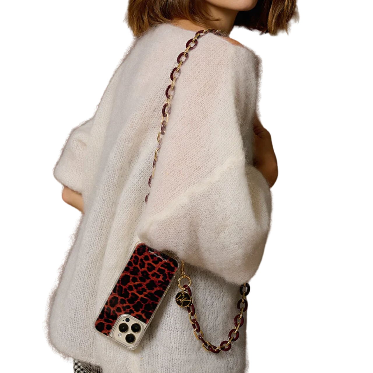 Cassy Bordeaux Long Chain 120cm