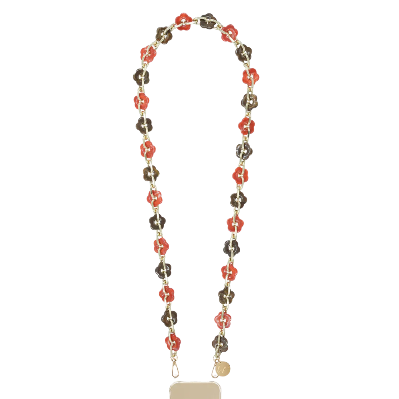 Cassy Fleurs Marron/Orange Chain 120cm