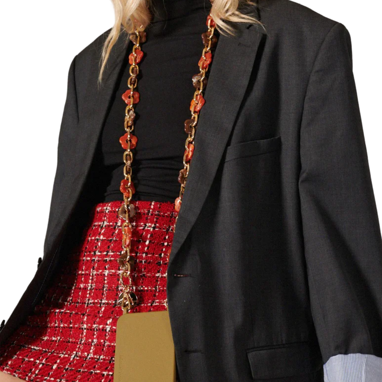 Cassy Fleurs Marron/Orange Chain 120cm