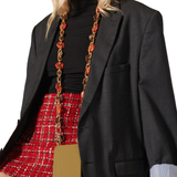 Cassy Fleurs Marron/Orange Chain 120cm