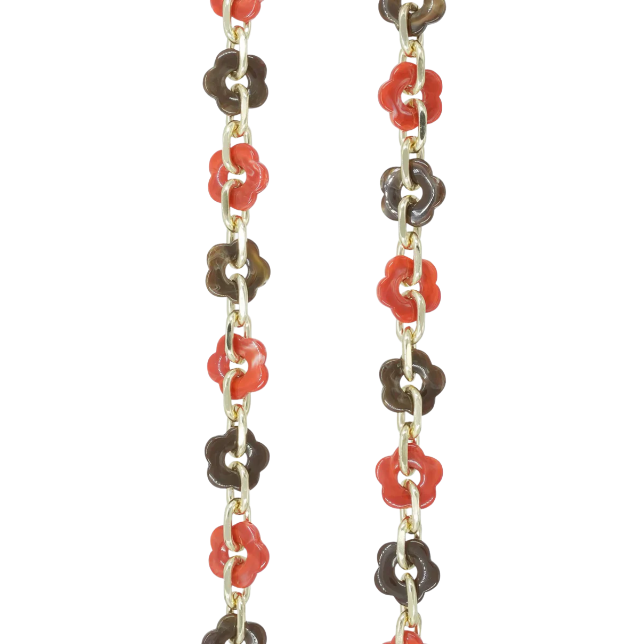 Cassy Fleurs Marron/Orange Chain 120cm
