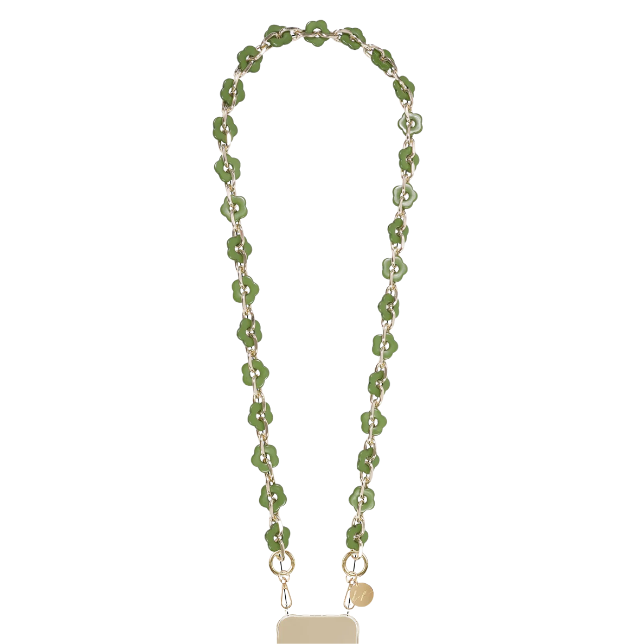 Cassy Khaki Fleurs Long Chain 120cm