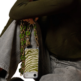 Cassy Khaki Fleurs Long Chain 120cm