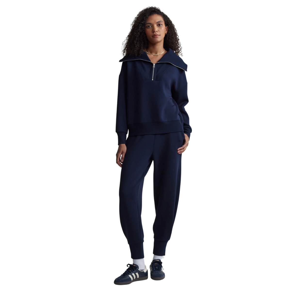 Catherine Half Zip Sweat Navy