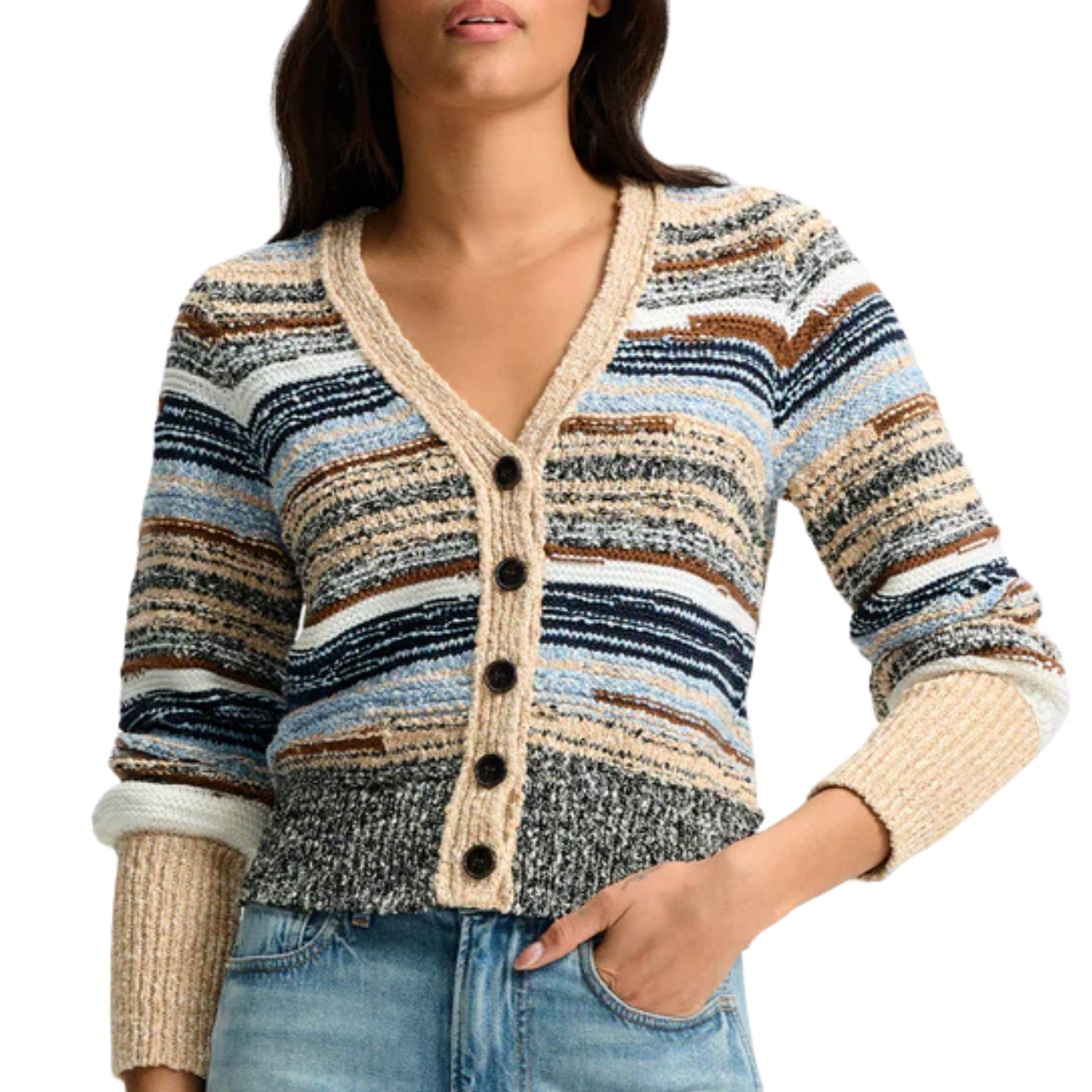 Cecily Cardigan Whisky Multi