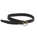 Charlie Rounded Buckle Leather Belt