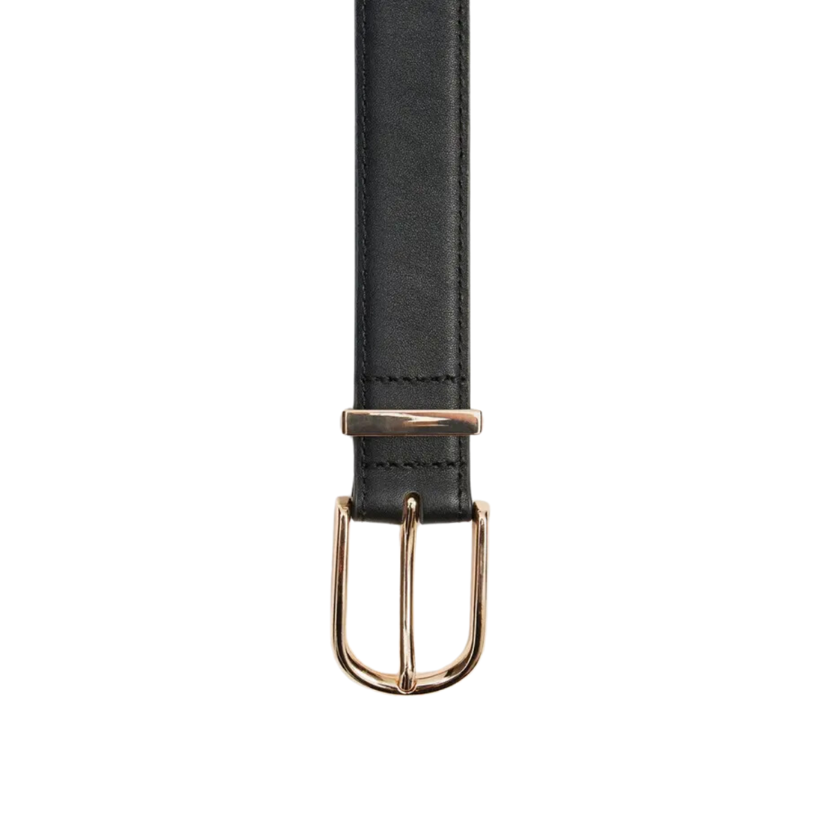 Charlie Rounded Buckle Leather Belt