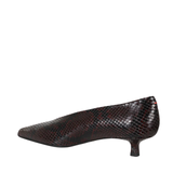 Clara Leather Pump Port Snake