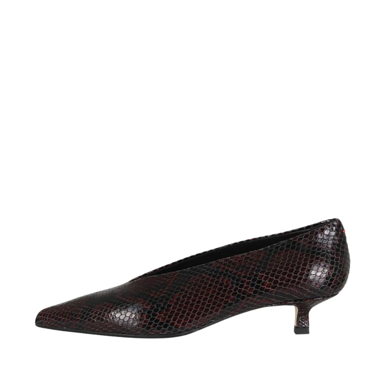 Clara Leather Pump Port Snake