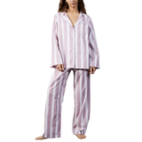 Classic Pyjama Set Mauve Stripe