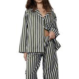 Classic Pyjama Set Olive Stripe