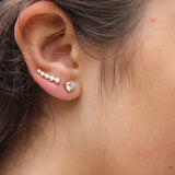 Claw Stud Cz Gold