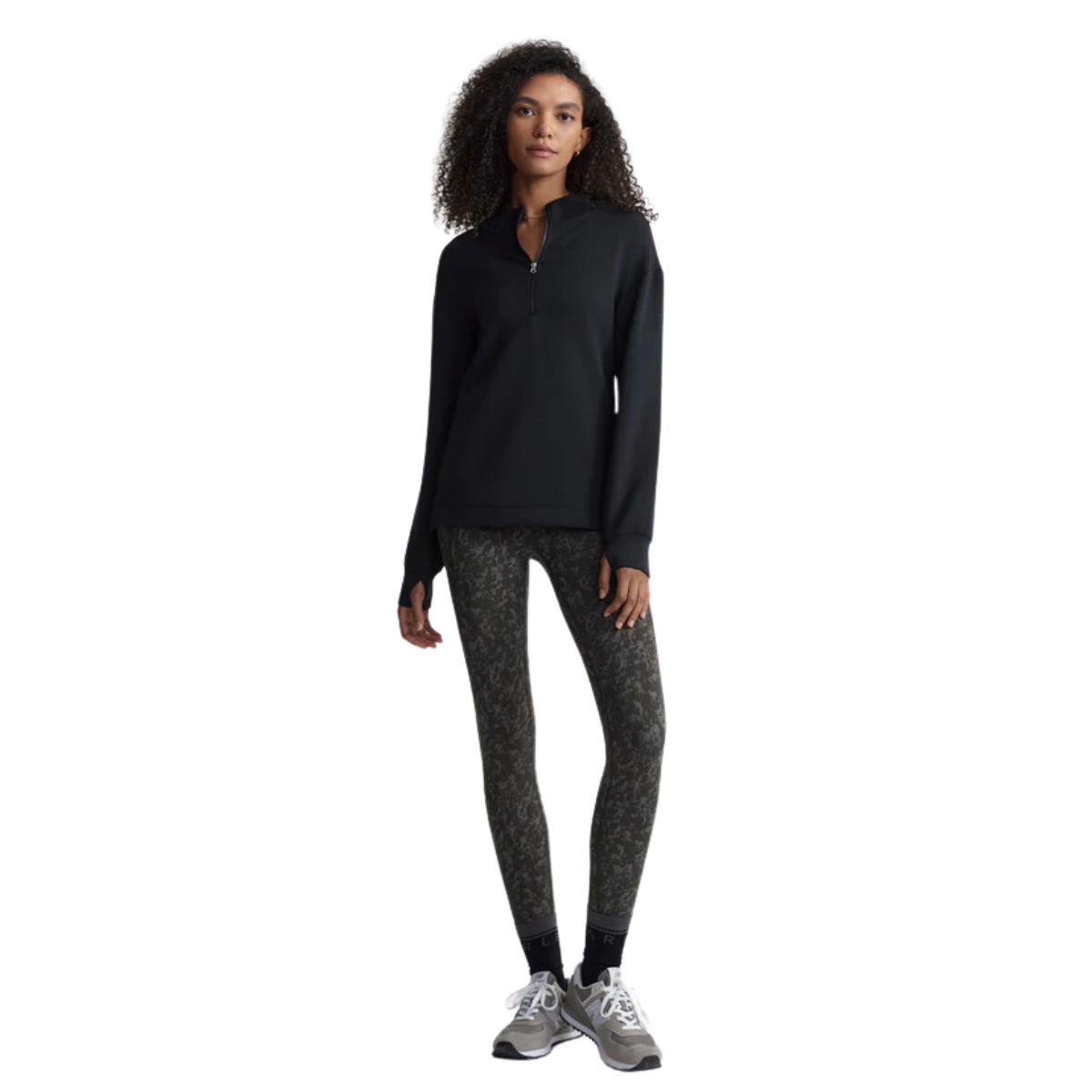 Cleo Half Zip Midlayer Black