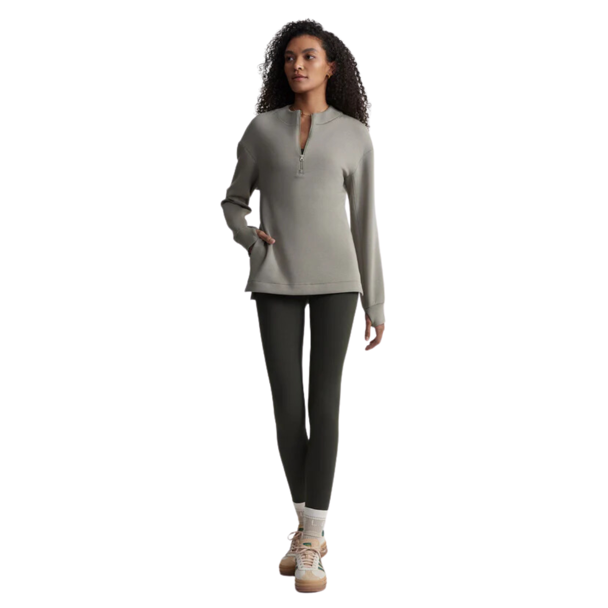 Cleo Half Zip Midlayer Gravity Sage