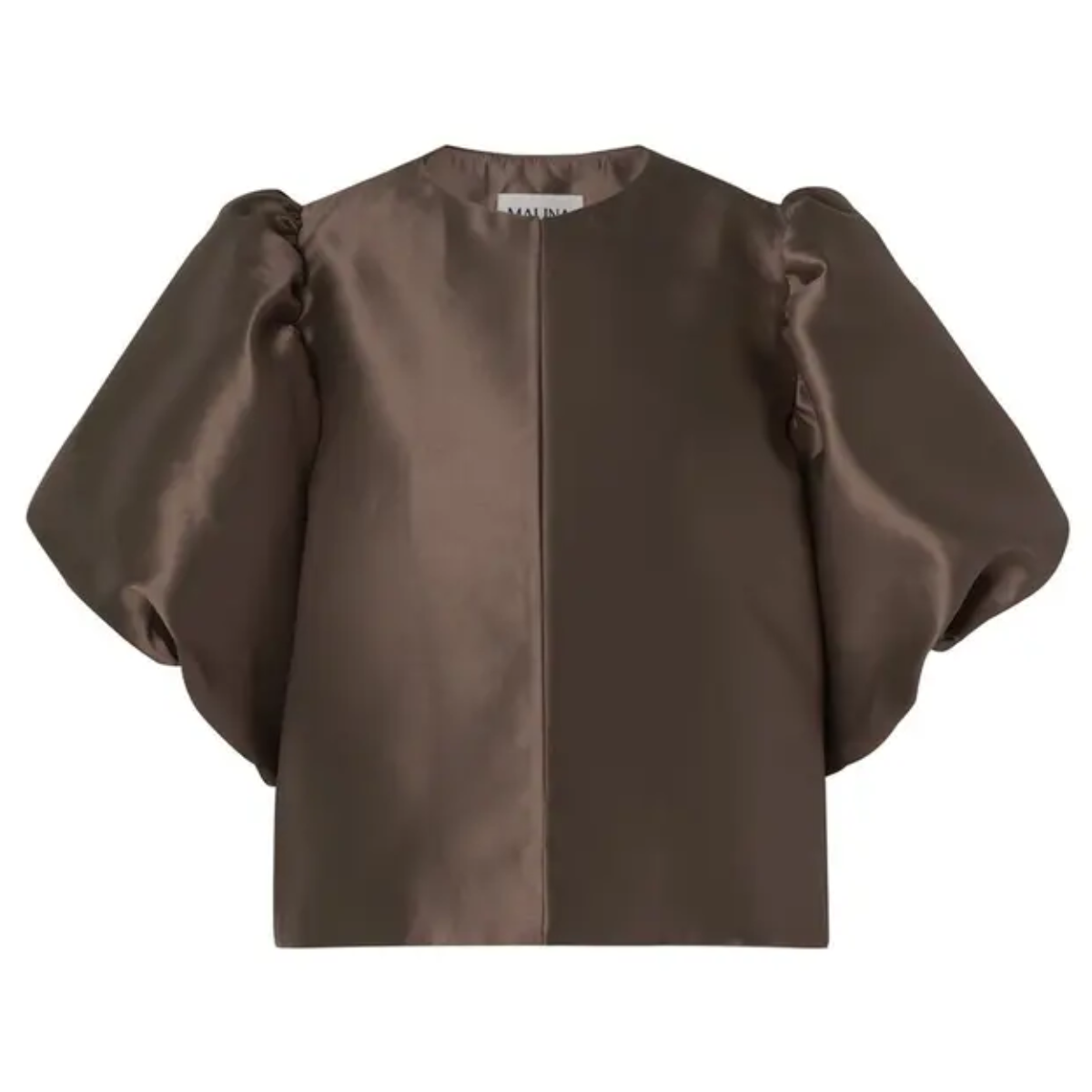 Cleo Pouf Sleeve Blouse Chocolate