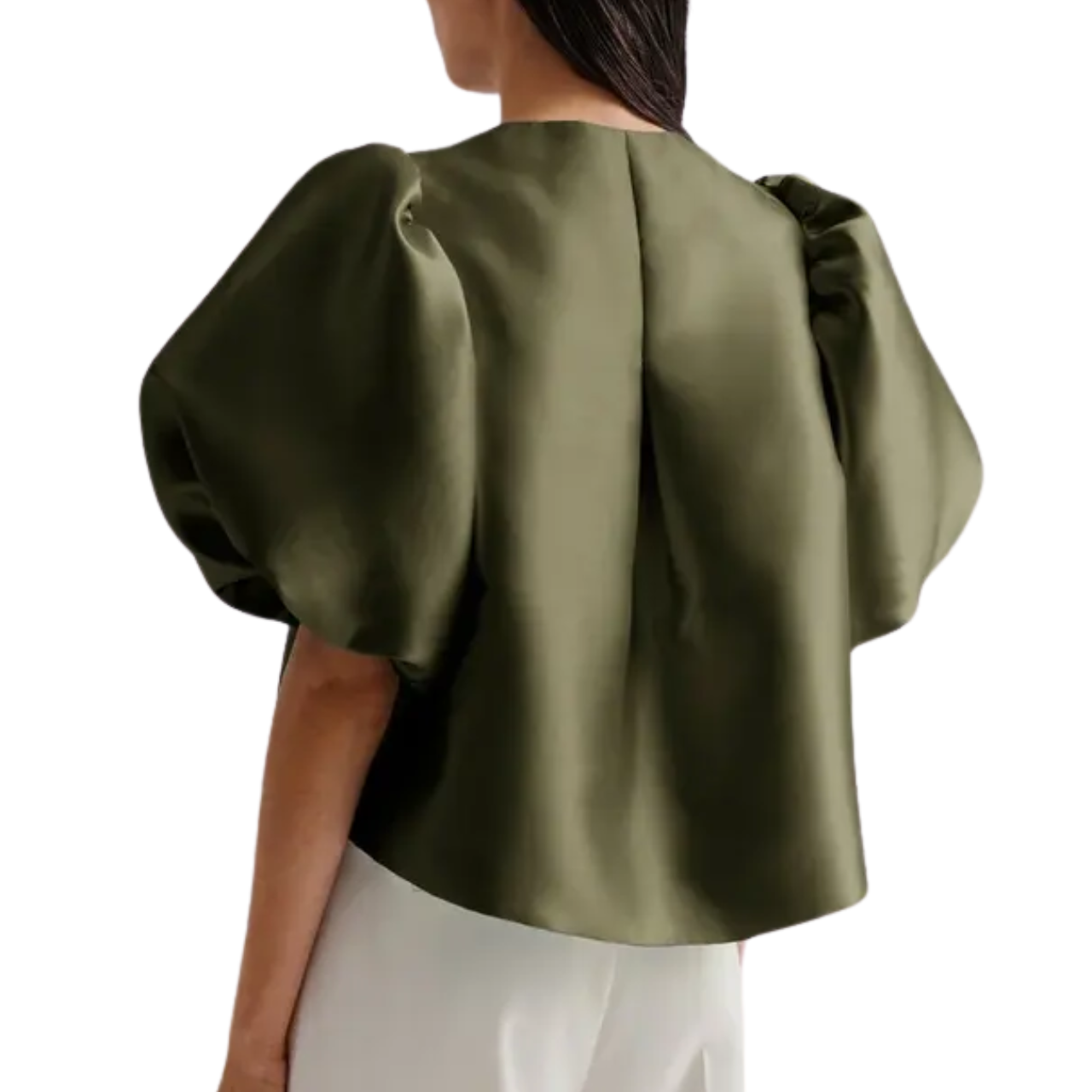 Cleo Pouf Sleeve Olive