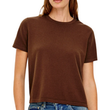 Cotton Cashmere Short Sleeve Tee Espresso