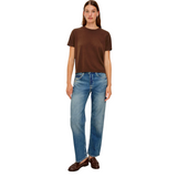 Cotton Cashmere Short Sleeve Tee Espresso